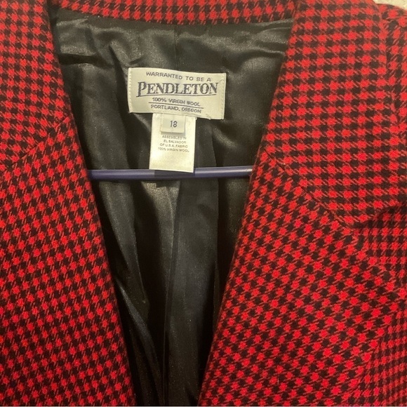 - PENDELTON WOOL WOMENS BLAZER/JACKET WITH SHOULDER PADS 1980’s size 18 - Picture 7 of 7